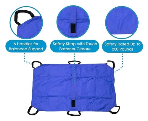 Tragbarer Pet Stretcher für Hunde – Notfall-Tiertransport-Bahre mit Sicherheitsgurt, faltbar & leicht, sichere Tragelösung in Blau, Einheitsgröße