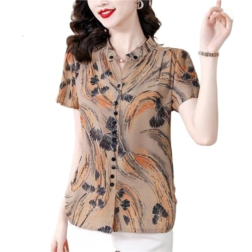 Chemise d'été manches courtes en lin idéale pour vos vacances décontractées
