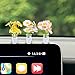 HJZHII 3PCS Mini Daisy Flowers Car Accessories, Plastic Dashboard Flower Decorations Aesthetic Decors Mini Flowers Bouquet Cars Decor for Car Truck Home Interior Rearview Mirror Decor Gift Women Girl