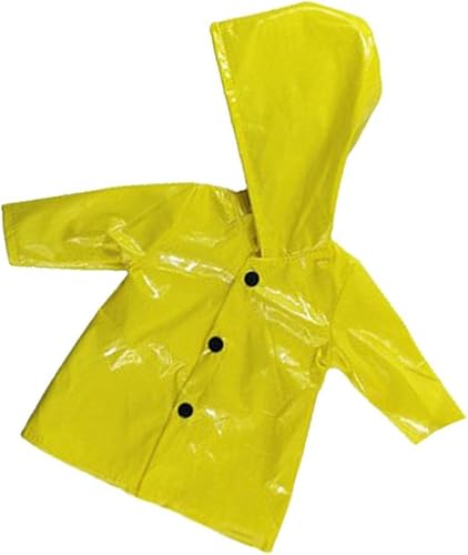Miniatura 5 de Generic Impermeable con capucha de muñeca de moda para AG American Doll 18inch Doll Accesorio Amarillo