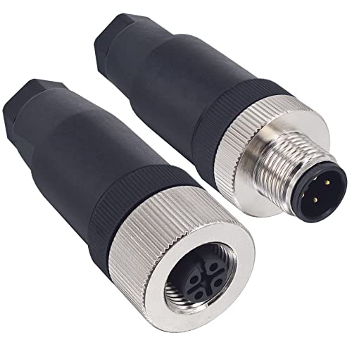 Connecteur fil aviation M12 4 broches mâle femelle étanche 12mm