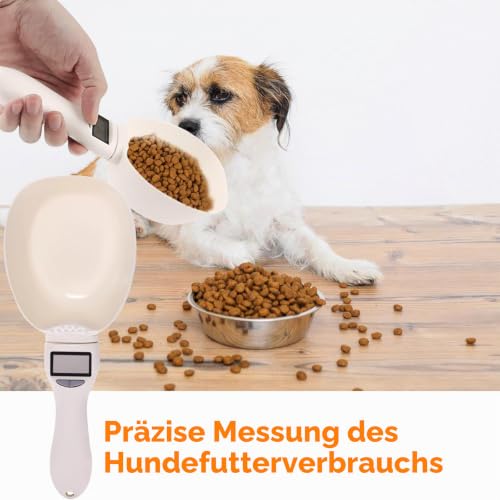 Sporgo Digitale Löffelwaage 1g Genauigkeit: 800g Digitale Küchenwaage mit LCD Display Messlöffel, Abnehmbaren Löffelwaage für Hundefutter, Milchpulver, Gewürze und Lebensmittel