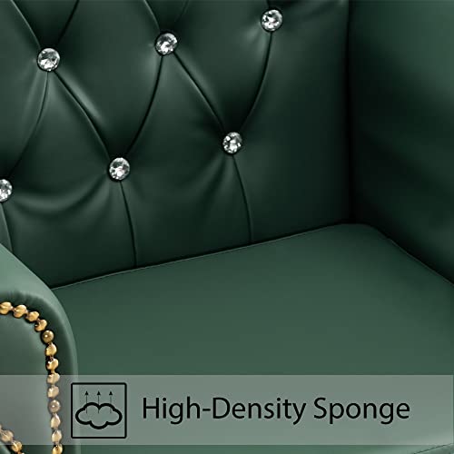 Barberpub Classic Styling Salon Chair For Hair Stylist Antique Hydraulic Barber Chair Beauty Spa Equipment 8899 (Green) #TOP3