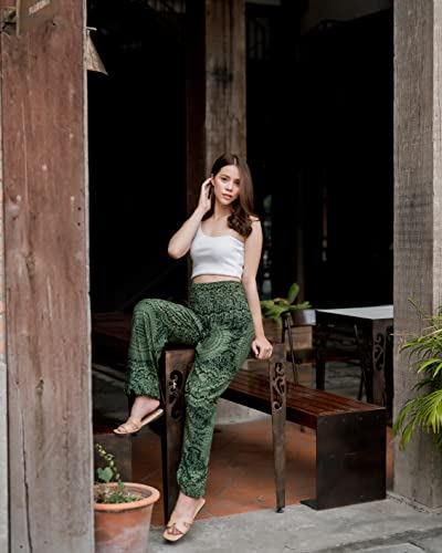 Women Boho Harem Pants Yoga Hippie Summer Clothing -Large, Gypsy Mandala Green #TOP7