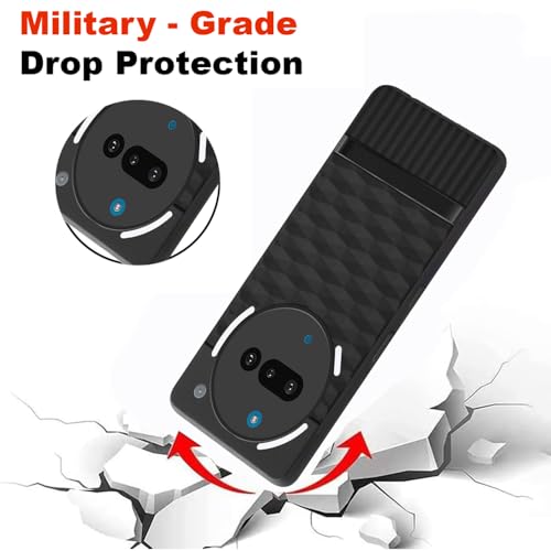 Image of Shockproof Case for Nothing Phone (3a) 5G | Full Camera Protection | TPU Flexible Back Cover for Nothing Phone (3a) 5G (Matte Black)