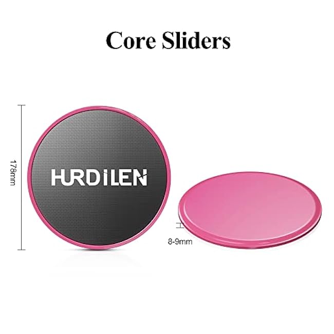 Core Sliders, Exercise Gliding Discs Dual Sided Use on Carpet and Hardwood Floors, Lightweight and Perfect Fitness Apparatus for Training Abdominal Core Strength