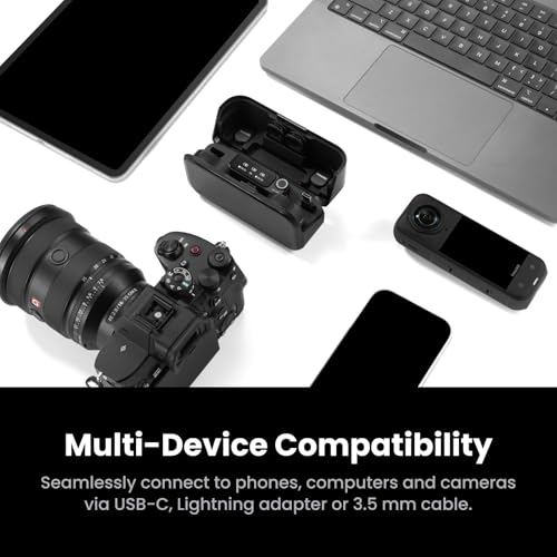 Insta360 Mic Pro (1 TX + 1 RX), Wireless Mini Lavalier Microphone for iPhone/Camera/Android, Video Recording, Bluetooth, Customizable E-Ink Display, 3-Mic Array, Available for Lightning Device by Insta360 - Used condition - Image 8