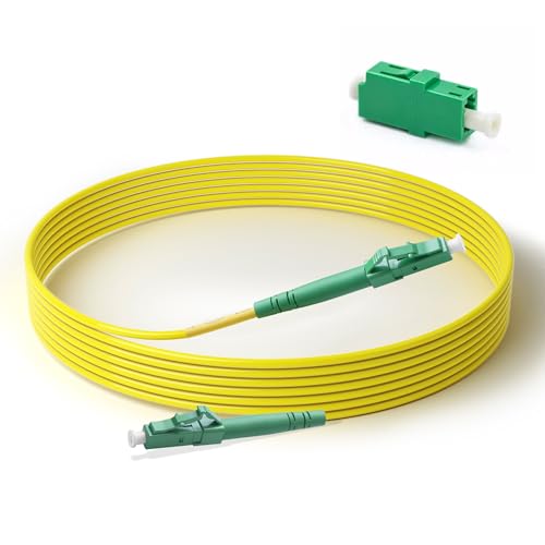 {Cable Fibra Optica 2Mm Cables Fibra Optica Guakiili 12 metros Cable de fibra óptica LC/APC con adaptador de fibra óptica LC/APC hembra, cable de fibra óptica LC/APC...