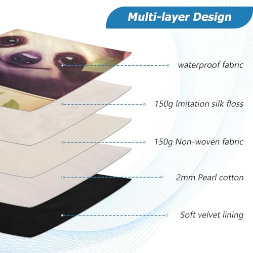 Funda Sloth Flowers para laptop 13-14 pulgadas impermeable miniatura 4