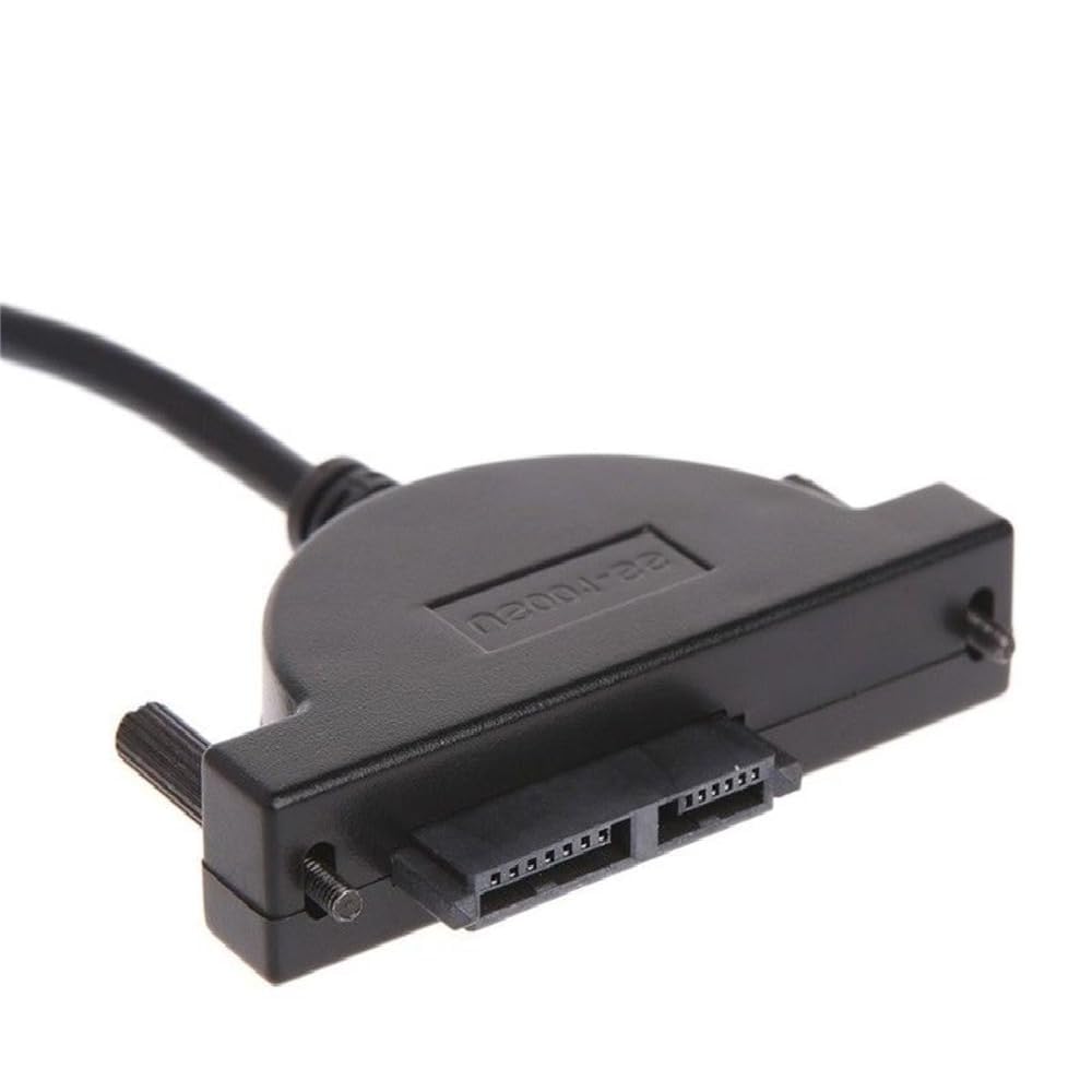 AdzMozi USB 2.0 to Slimline SATA 7+6 Pin 13-Pin Laptop CD/ROM Optical Drive Adapter, Support Slim only SATA Laptop Drive, DVD RAM DVD-RW, DVD ROM
