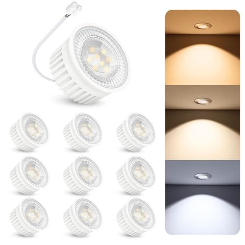SSC-LUXon 10x LED LumiFLEX Glühbirne GU10 4W – 3 Lichtfarben warm neutral kalt per Schalter – Leuchtmittel Set für Lampen Aufbaustrahler Einbaustrahler