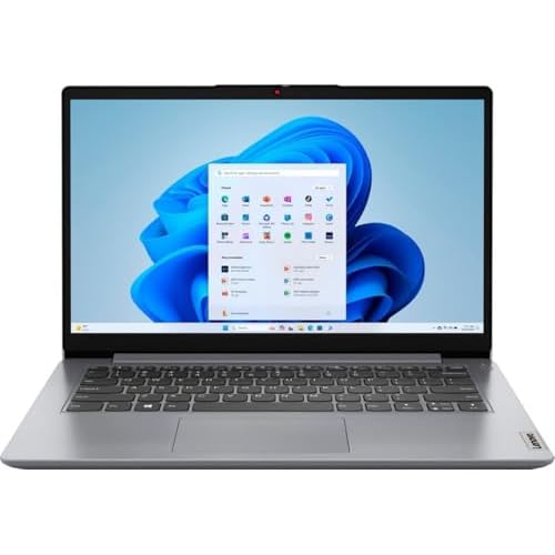 NewLenovo Ideapad 1 Business & Student Laptop 14′ HD Display_Intel_Celeron N4020 4GB RAM 128GB EMMC.Intel.UHD Graphics Webcam USB-C Wi-Fi 6 Blue.tooth Battery Life-Up to 11 Hours Win 11 Home in S mode