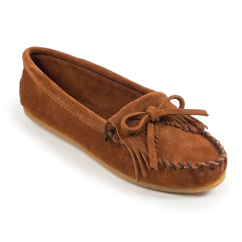 Chaussons Mules Femme Minnetonka Chesney Scuff en Suède Haut de Gamme