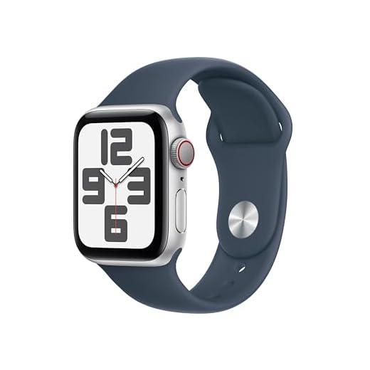 Apple Watch SE (2ª generazione, 2023) GPS + Cellular 40mm Smartwatch con cassa in alluminio color argento e Cinturino Sport blu tempesta - S/M. Fitness tracker, monitoraggio del sonno.