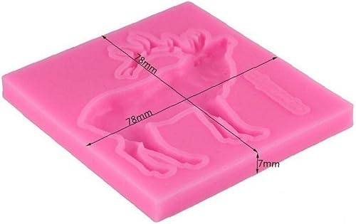 Miniatura 3 de Molde de silicona para ciervos, arcilla polimérica, caramelo, chocolate, molde para hornear, decoración de cupcakes, fondant, herramientas de