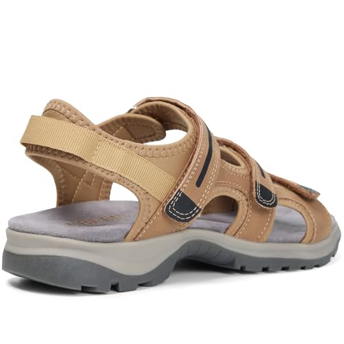 UBFEN Womens Hiking Walking Sandals - Arch Support Open Toe Adjustable Strap Sandals Comfortable Sport Outdoor Shoes3