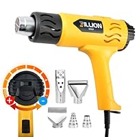 BILLIONGOLD 1800W Heißluftpistole, 150-600 ℃ Heißluftfön, Heissluftföhn mit 5 Zubehör, Heißluftpistole Ideal zum Schrumpfen, Entlacken, und Lösen von Schrauben