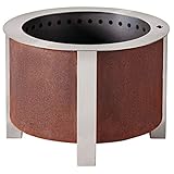 Smokeless Fire Pit | 22 Inches | Breeo X Series 19 Wood Burning Campfire | USA | Corten Steel | Best