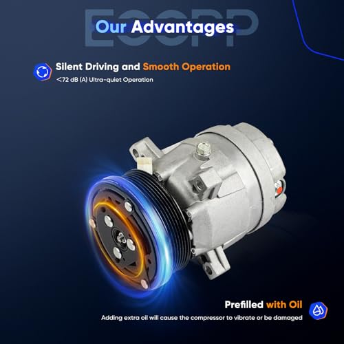 Image of ECCPP AC Compressor for Chevy Camaro for Pontiac Firebird 3.8L 1995-2002 | Fast Cooling AC Compressor with Clutch