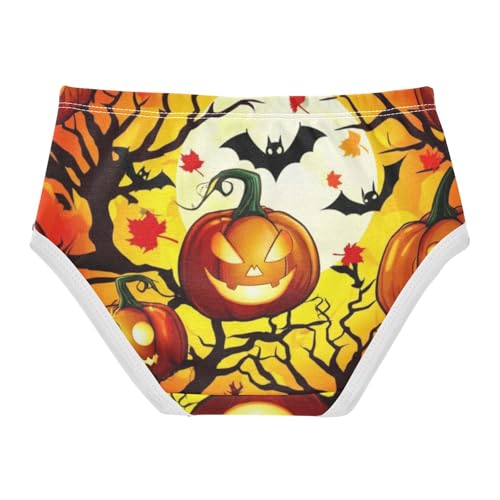 Toddler Underwear Floral 2t Cotton Panties for Girl Animals Underpants Briefs Halloween Lantern Pumpkins Bats2