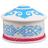 Ciieeo Mongolische Jurten Schmuckkästchen Schmuckaufbewahrung mit Deckel Aufbewahrungsbox für Ohrringe und Halsketten Dekorative Ger Form für Zuhause und Restaurant