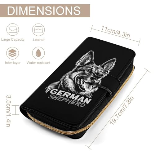 German Shepherd Dog Long Wallet for Women Men Purses Coin Pouch Credit Card Holder Organizer2