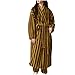 Stripes Plush Robes for Women Soft Fuzzy Warm Fleece Bathrobe Shaggy Warm Nightgown with Pockets Long Spa Robe Purple