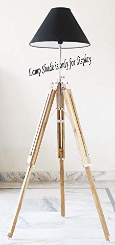 Timber Tripod Floor Lamp Stand Teak Wood Solid Lamp Stand Natural Wood Decor image 5