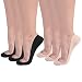 Flammi Women's 6 Pairs TRULY No Show Socks for Flats Non Slip Ultra Low Cut (Beige,Black, Shoe Size 6-8.5 US)
