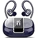 Csasan Bluetooth Kopfhörer Sport, in Ear Kopfhörer Kabellos Bluetooth 5.3 mit Ohrbügel, Hi-Fi Stereo Sound, 48Std Earbuds mit 4 ENC Noise Cancelling Mikrofon, IPX7 Wasserdicht Ohrhörer, Dunkelblau