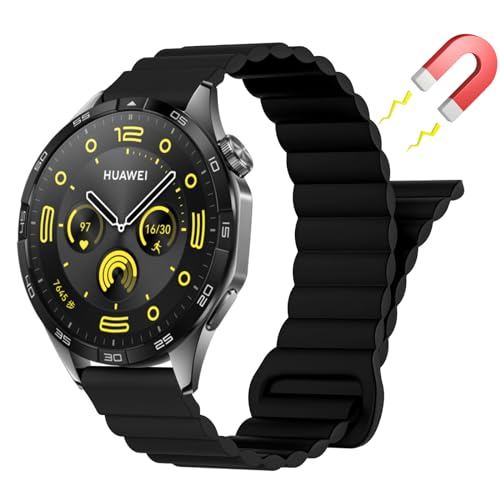 Niboow 22mm Silicone Magnetic Watch Bands for Huawei Watch GT 5 46mm/GT 5 Pro 46mm/GT 4 46mm/Watch GT 3 Pro 46mm