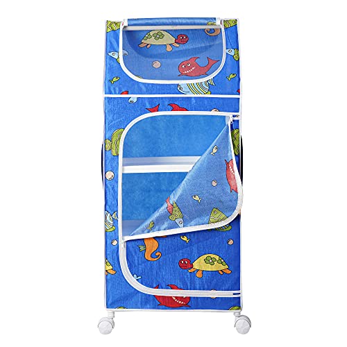 Image of Little One's | 4 Plastic Shelves Baby Wardrobe /Toy Organizer | Aquatic Blue | TB4 /FB