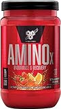 BSN Amino X Muscle Recovery & Endurance Powder with BCAAs, 10 Grams of Amino Acids, Keto Friendly, Caffeine Free, Flavor: Strawberry Orange, 30 Servings (Packaging May Vary)