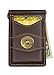 Palm West Leather Minimalist Leather Money Clip Wallet with RFID with Medallion (Dark Brown Leather, 12 Gauge Medallion)