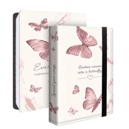 Image of Photo Album 4x6 120 Pockets Blush Butterfly Pattern