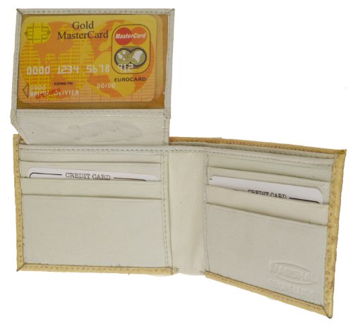 Crocodile Skin Design Genuine Leather Bi-fold Men's Wallet with Picture Inserts2