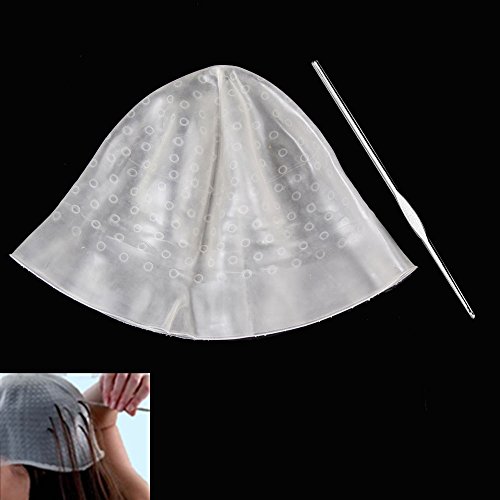 Sunshiny Reusable Hair Colouring Hairdressing Highlighting Dye Cap Hook Frosting Random Color