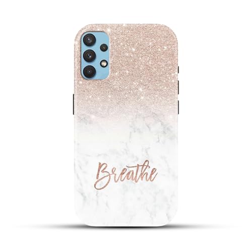 Image of COLORflow Back Cover Compatible with Samsung Galaxy A53 5G | (Best for Girls) Quotes (Breathe) Marble | Designer Printed Glossy Armoured Bumper Back Cover Compatible with Samsung Galaxy A53 5G