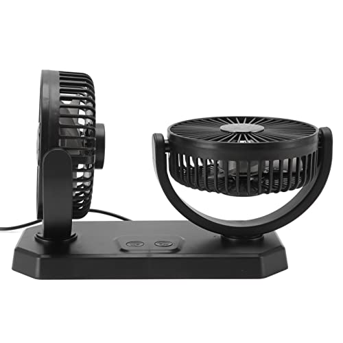 Zerodis Living Appliances Control Ventilador Eléctrico Giratorio de 360 ​​​​grados con Potente Motor para Minivan Ventilador de Enfriamiento de Automóvil Doble