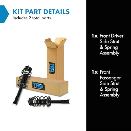 Image of TRQ Front Strut and Spring Assembly Set 2 Piece | For 1991-92 Saturn SC 93-02 SC1 SC2 91-02 SL SL1 SL2 93-99 SW1 93-01 SW2