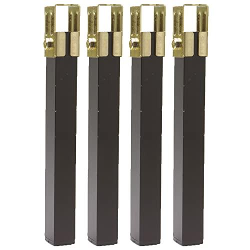 Amig - Pack de 4 Patas Cuadradas para Somier | Mod. 14 | 270 x 30 x 30 mm | Sin Ruedas | Alta Resistencia | Patas Fijas para Bases de Cama | Acero Negro