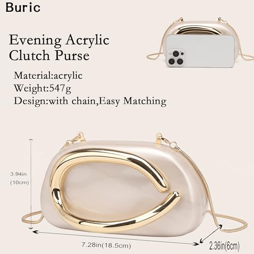 Image of Acrylic Clutch Purse for Women Marbling Evening Wedding Handbags Acrylic Shell Box Purses for Party Prom Cocktail