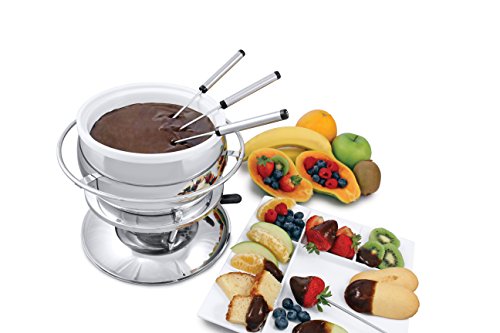 Swissmar Zuri 11 Piece Stainless Steel Fondue Set, Stainless Steel #TOP4