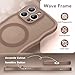 CAPRARO Cute for iPhone 15 Pro Max Case, Compatible with MagSafe, [Curly Wave Edge] [Full Camera Protection] [14 FT Drop Protection] Magnetic Phone Case for 15 Pro Max 6.7 Inch, Brown