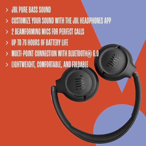 JBL Tune 530BT Wireless Black Headphones - Image 7