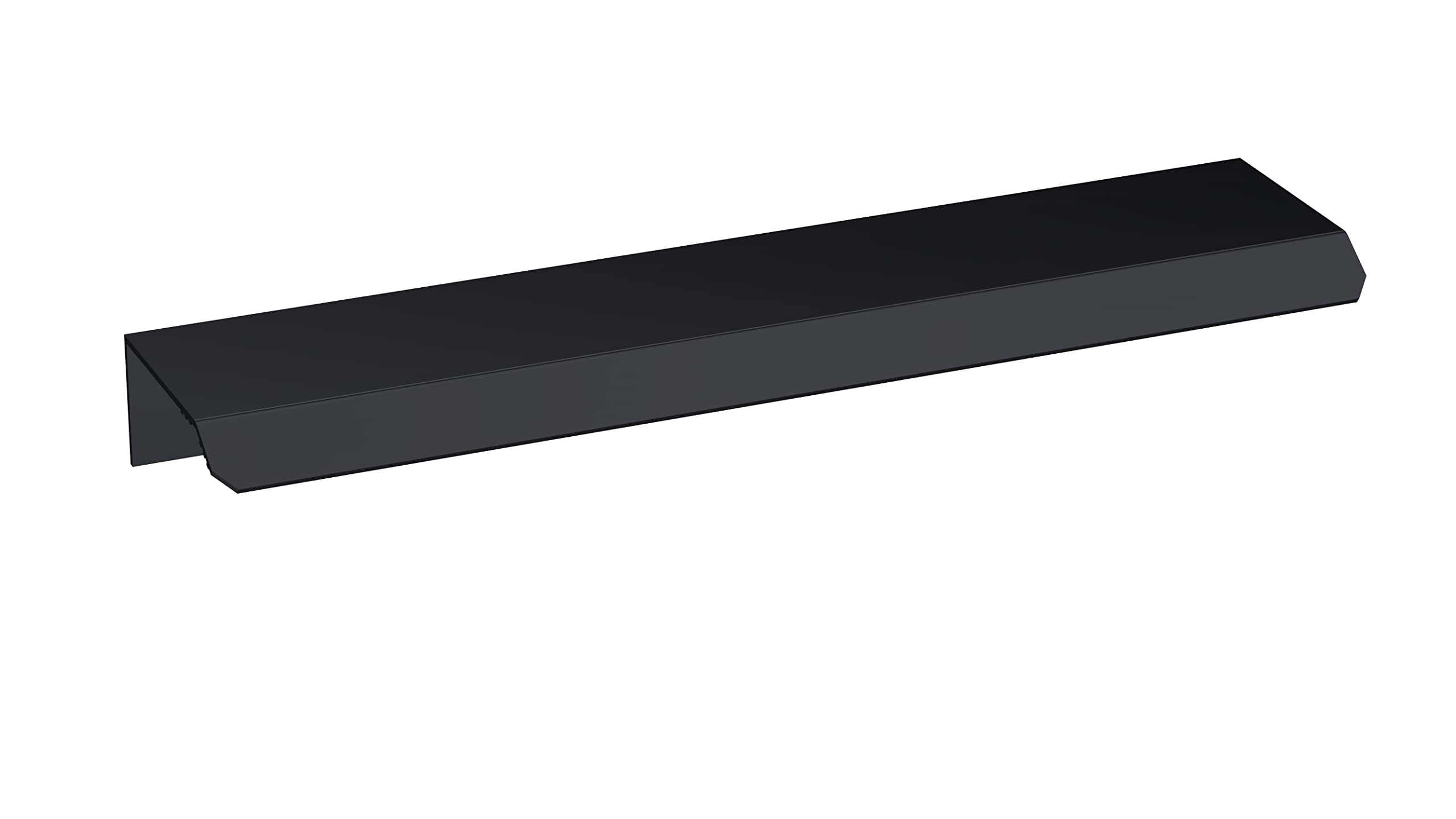 Nuie Matt Black Finger Pull Furniture Handle | | Zinc Alloy | 150Mm
