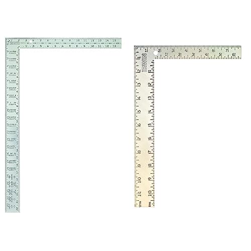 IRWIN Tools Framing Square, Aluminum, 16-Inch by 24-Inch (1794448),Silver & Carpenter Square, Steel, 8-Inch by 12-Inch (1794462) , Silver