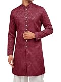 Runcati Mens Kurta Sherwani Coats Kaftan Indian Ethnic Royal Textured Suits
