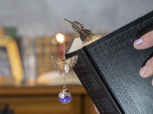 Toirxarn Metal Feather Bookmark with Butterfly Charm – Christmas Gifts for Women, Mom, Teachers, Book Lovers – Stocking Stuffers, Secret Santa, Birthday & Holiday Gift Box - Image 4