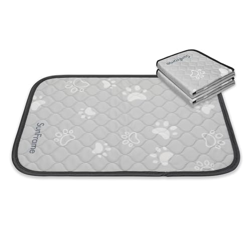 Sunframe 洗える ペットシーツ キャンピングキャリー 専用マット 犬 猫用 おしっこマット 滑り止め 防水 30x45cm 2枚 グレー